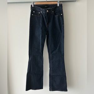 Frank And Oak Dark Wash Flare Jeans